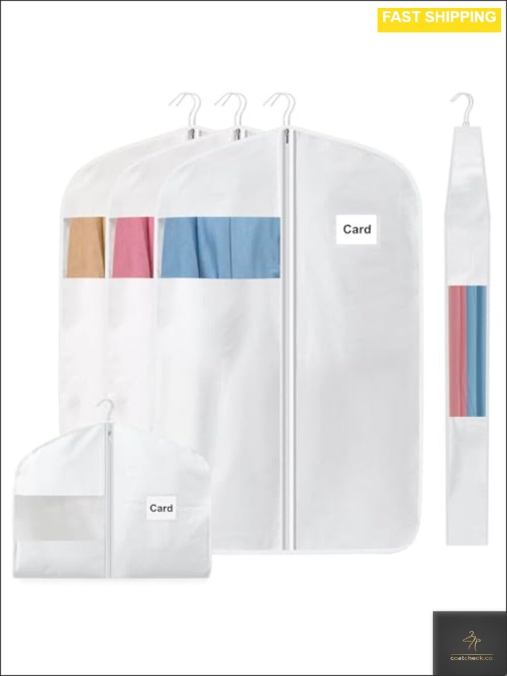 100% Organic Cotton Garment Bag Hanging Clothes Travel Storage 58x24 in